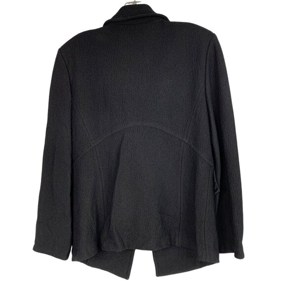 St. John x Nordstrom Jet Black Knit Blazer Jacket Size M 10 Stretch RL10200 EUC - Picture 8 of 9